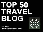 Holeinthedonut.com named one of the top 50 travel bloggers