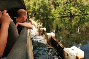 Flooded bridge