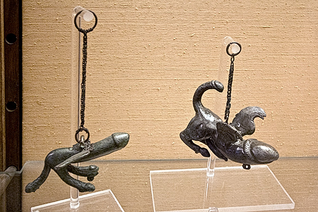 Bronze winged phallus may have symbolized the Roman deity of fertility, Fascinus