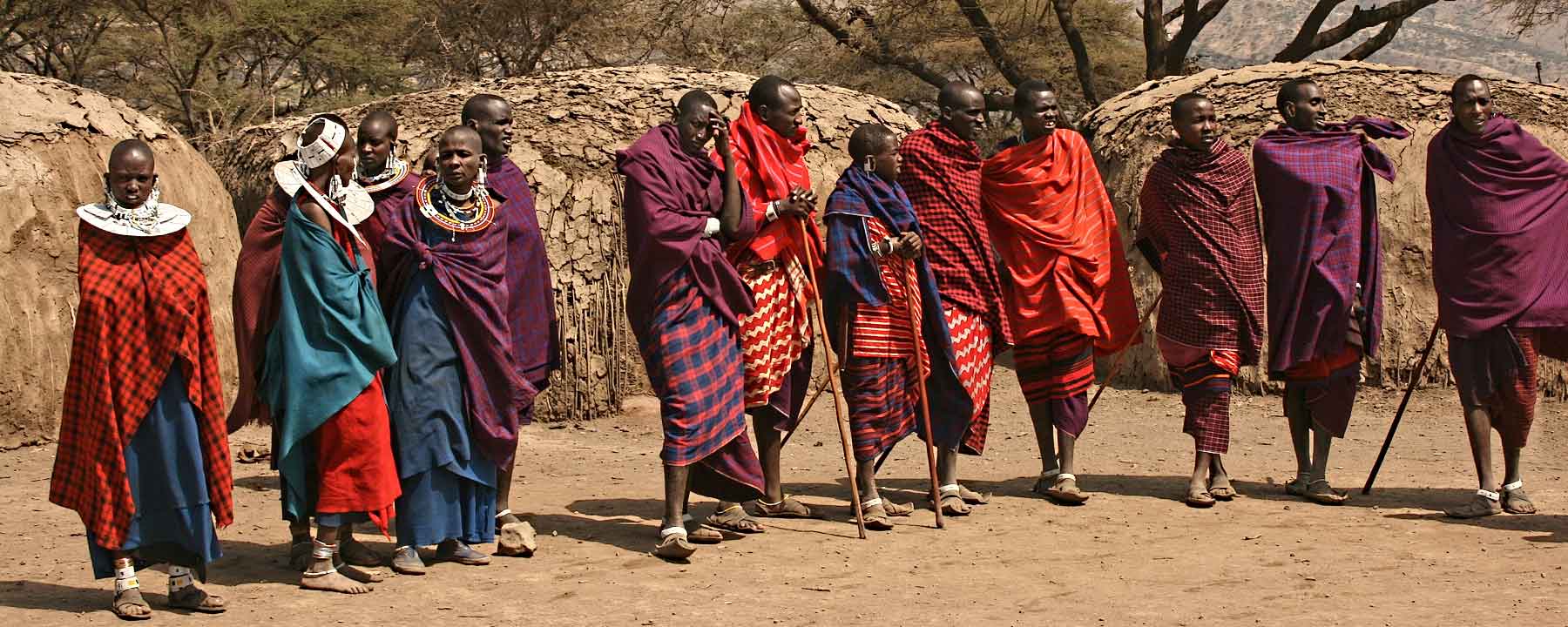 Tanzania Ngorongoro Conservation Area Maasai settlement