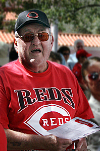 Man in Cincinnati Reds T-shirts