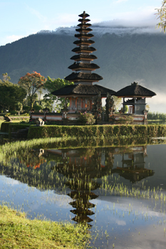 Temple at Pura Ulun Danau Bratan Temple at Lake Bratan in Bali