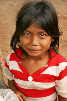 Adorable girl in Siem Reap, Cambodia