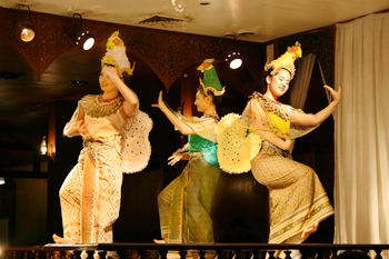 Chicken dance performed in Chiang Mai Thailand