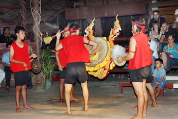 War dance performed in Chiang Mai Thailand