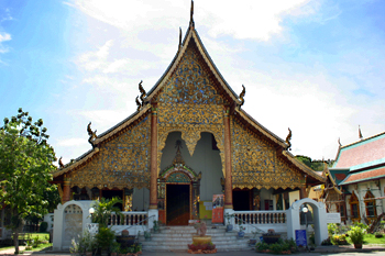 Old Vihara at Wat Chiang Mun Chiang Mai Thailand