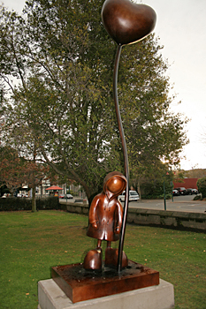 Outdoor sculpture at the Arts Center Christchurch New Zealand