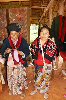 Yao (Mien) tribal women in traditional dress