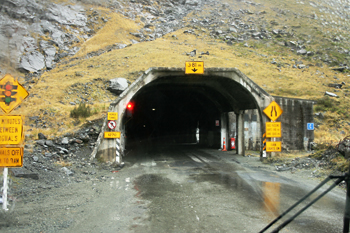 Homer Tunnel on the way to the west coast of New Zealand