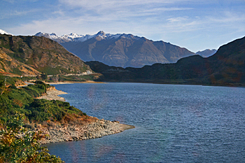 Route between Queenstown and New Zealand's west coast passes gorgeous mountain lakes
