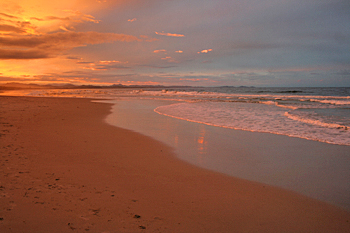 Byron Bay Beach at sunset Australia
