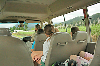 Uncle Brian's tour bus Atherton Tablelands Daintree Forest Cairns Australia