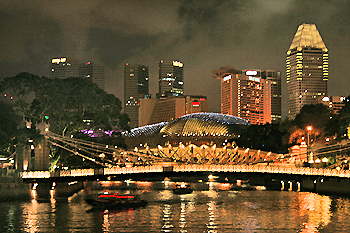 Singapore by night, full of light