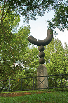 Outdoor sculpture in Fort Canning Park