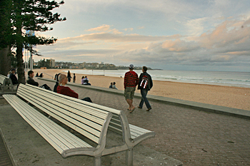 The boardwalk along Manly Beach Australia