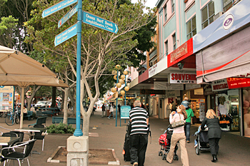 The Corso, the main street in Manly Australia