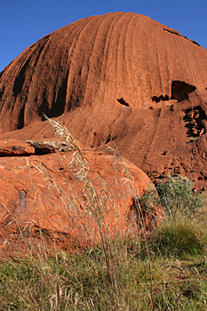Walking around Ayers Rock (Uluru) Australia