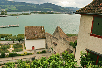 View over Rapperswil and Lake Zurich from the castle Switzerland
