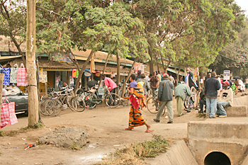 Open-air market in Arusha Tanzania