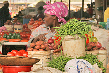 Market stall in Arusha Tanzania