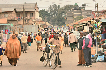Market street in Arusha Tanzania