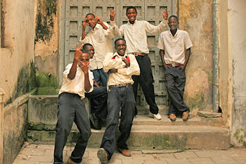 These grinning boys followed me all over Stone Town and posed for me repeatedly in Zanzibar