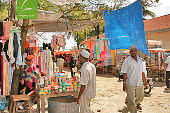 Street market in Stone Town Zanzibar