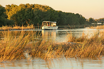 Floating down the Zambezi River in Zimbabwe