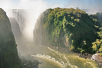 Victoria Falls from the bridge between Zimbabwe and Zambia