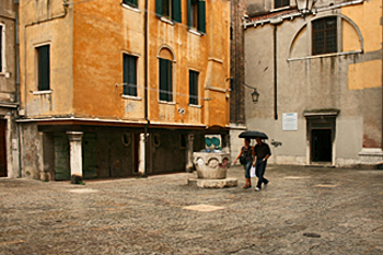 Present day Campo San Cancione Church in Venice Italy