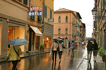 Pisa Italy in the rain