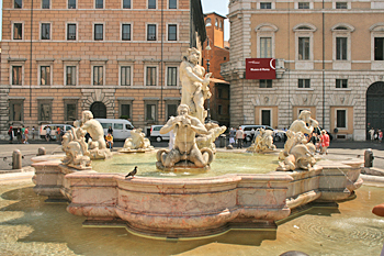 Bernini's Moor Fountain in Rome Italy