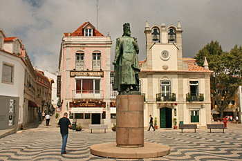 Main square in Cascais Portugal