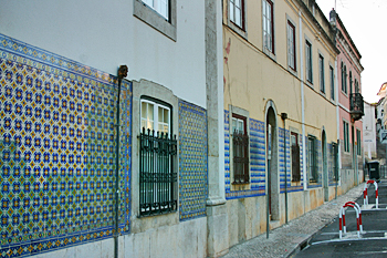 Azulejo tiles in Cascais Portugal