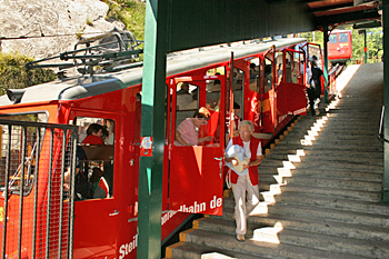Cog railway that ascends to the top of Mount Pilatus Switzerland