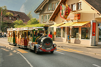 Tour train in Interlaken Switzerland
