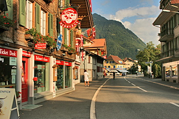 Main street in Matten Switzerland