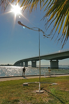 sculpture Ringling Bridge leading from downtown Sarasota to the Keys