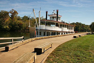 Fredericksburg paddlewheel steamboat