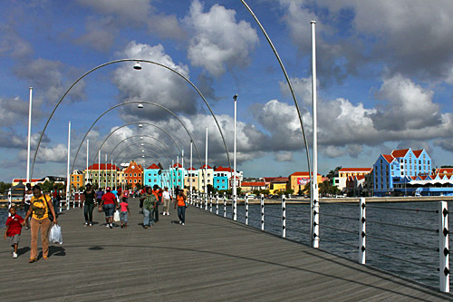 Queen Emma Swinging Pontoon Bridge Curacao Caribbean