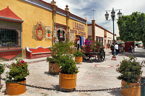 Plaza de San Sebastian in Bernal, Mexico, one of the exquisite colonial towns seen along the Rutas de Mexico