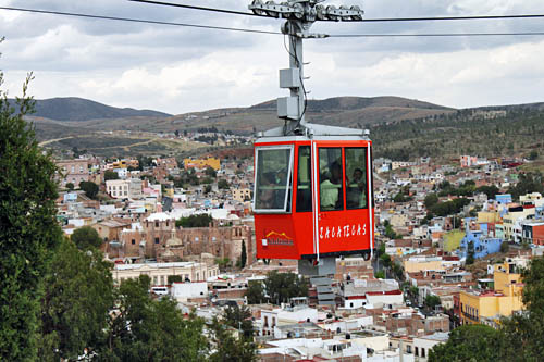 Teleferico (cable car) that carries visitors to the top of "La Bufa," the bluff that looms over Zacatecas