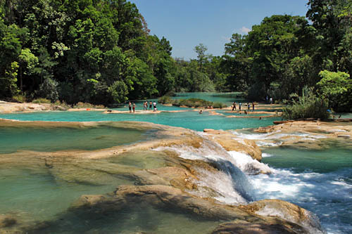 Agua Azul waterfall in Chiapas Mexico