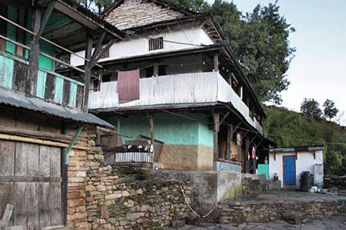 Aama's house, guest house, and stable, my home stay in Nepal