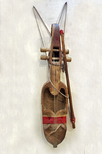 Traditional stringed Sarangi Instrument of Nepal