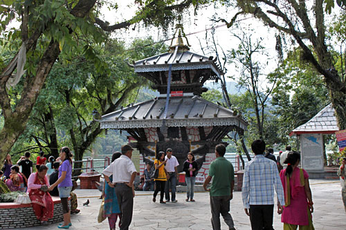 Barahi Temple on a small island in Phewa Lake, Pokhara in Nepal