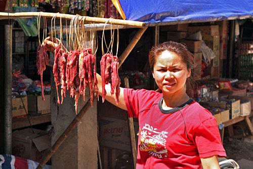 Hanging the meat to dry