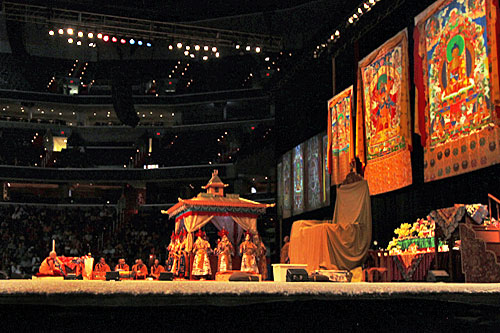 Consecration of mandala platform at Earth Ritual Dance during Kalachakra for World Peace, 2011