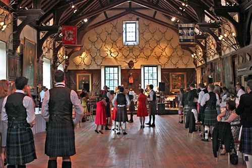 Wedding reception at Blair Castle, in Blair Atholl, Scotland