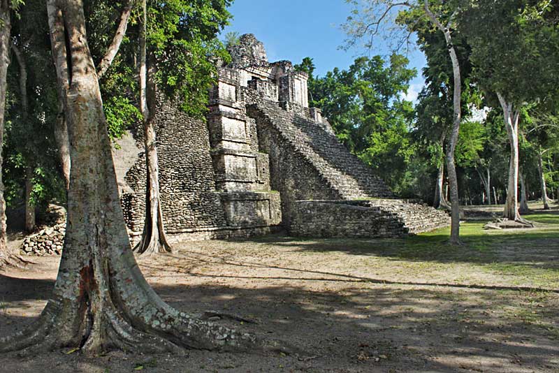 Dzibanche Mayan Ruins in the southern Yucatan peninsula, Mexico